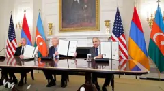 Paşinyan Azərbaycanla Ermənistan Vaşinqtonda sülh bəyannaməsi imzalayıblar 