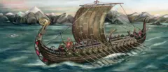Una ilustración de los vikingos del siglo VIII