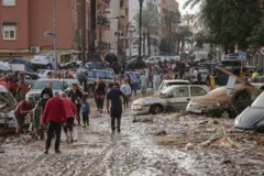 Aftermath of flood in Valencia, Spain