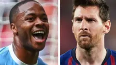 Raheem Sterling na Lionel Messi
