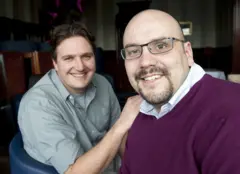 Adrian Heili y Dan Biddle en 2011.
