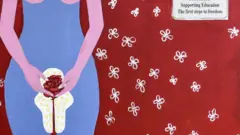 A wall painting about menstruation in Guwahati on May 28, 2019