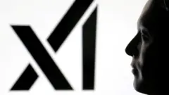 Созданное на 3D-принтере изображение Илона Маска и логотип xAI