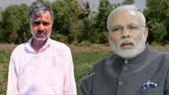 शेतकरी बप्पासाहेब कोळकर आणि नरेंद्र मोदी 