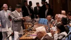 संसद्‌मा प्रधानमन्त्री प्रचण्ड