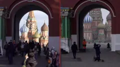 Красная площадь до и после введения карантина