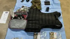 Bienes decomisados por la policía.