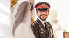 ولي العهد الأردني الأمير الحسين وزوجته الأميرة رجوة