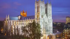 Westminster Abbey at night