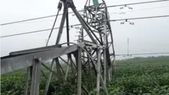 Torre de energia caída