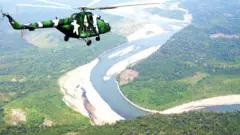 Vista aérea de unos de los ríos que conforman el Vraen.