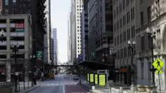 Empty street for Chicago