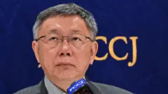 Ko Wen-je, chairman of the Taiwan People's Party, attends a press conference at the Foreign Correspondents' Club of Japan in Tokyo on June 8, 2023.
