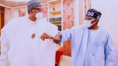 Nigeria president Muhammadu Buhari and APC Leader Bola Tinubu
