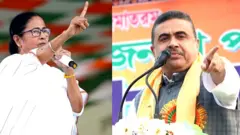 ममता बनर्जी और शुभेन्दु अधिकारी