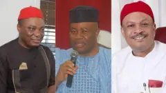 Peter Nwaoboshi, Godswill Akpabio na Sam Anyanwu