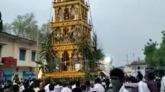 কর্ণটকের কালবুগিতে রথযাত্রা উৎসবে পথে জড়ো হন কয়েকশ' মানুষ