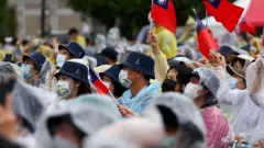 台灣民眾慶祝「雙十節」