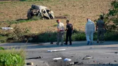 Автомобиль после взрыва