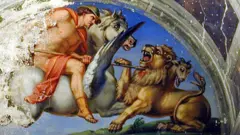 Detalle de fresco Bellerophon tötet die Chimäre de August Ferdinand Hopfengarten, 1807 - 1896