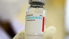 A Covaxin vaccine vial