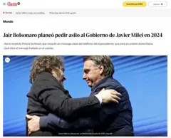 Captura de tela da reportagem do jornal argentino Clarín