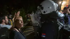 протесты в Сербии