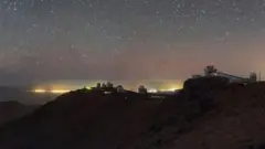 Contaminación lumínica en el desierto de Atacama.