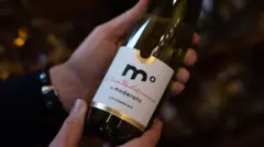 A bottle of French alcohol-free wine