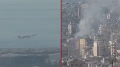 เครื่องบินพาณิชย์ขึ้นบินขณะอิสราเอลโจมตีทางอากาศใส่เลบานอน