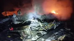 пожар после атаки на запорожскую область