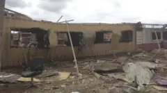 Explosion scene in Ghana