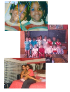 Fotos de arquivo da família de Lavinia e Michelle Osbourne