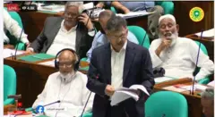 সংসদে বক্তব্য রাখছেন স্বরাষ্ট্রমন্ত্রী সালাহউদ্দিন আহমদ