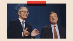 El exprimer ministro británico John Major (izquierda) y su ministro de Hacienda, Kenneth Clarke.