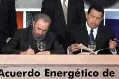 Fidel Castro y Hugo Chávez.