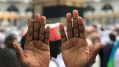 Pilgrims in Al-Haram Mosque