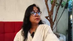 কলকাতার এক ক্যাফেতে বিবিসি বাংলার সঙ্গে কথা বলেন রোকেয়া প্রাচী