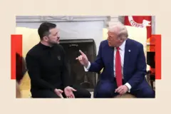 Donald Trump y Volodymyr Zelensky en el Despacho Oval de la Casa Blanca.