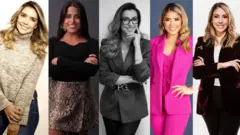 Mónica Rodriguez, Laura Palomino, Paula Bolivar, Caralina Botero y Juanita Gómez, periodistas detrás d ela campaña #YoTeCreoColega