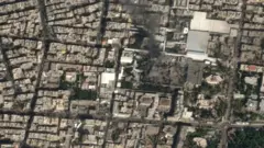 Satellite image show damage to di compound of Iranian Supreme Leader Ayatollah Ali Khamenei for Tehran