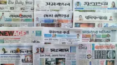 ঢাকা থেকে প্রকাশিত সংবাদপত্র।