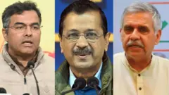 ਪਰਵੇਸ਼ ਵਰਮਾ, ਅਰਵਿੰਦ ਕੇਜਰੀਵਾਲ ਅਤੇ ਸੰਦੀਪ ਦੀਕਸ਼ਿਤ