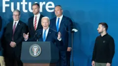 جو بایدن و زلنسکی در نشست ناتو