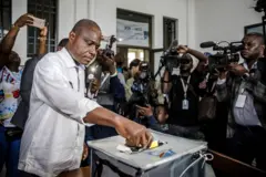 Martin Fayulu votant lors de la présidentielle de 2018 