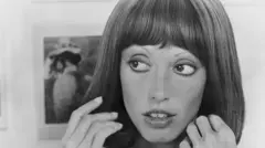 Shelley Duval aparece em uma foto preta e branca