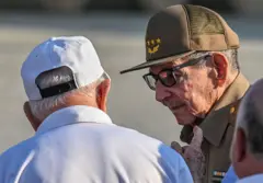 Raúl Castro con uniforme militar