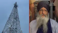 43 வயதான குர்ஜித் சிங், அக்டோபர் 12, 2024 முதல் ஒரு மொபைல் போன் கோபுரத்தின் மீது அமர்ந்திருந்தார்; தற்போது அவர் கீழே இறக்கப்பட்டுள்ளார்.