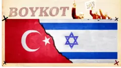 türkiye ve israil bayrakları