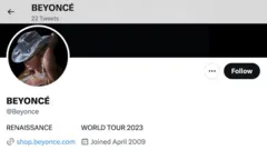 Konti ya Beyoncé ikurikirwa n'abantu barenga miliyoni 15 ubu ntabwo iri 'verified'